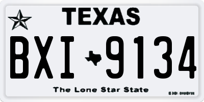 TX license plate BXI9134