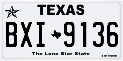 TX license plate BXI9136