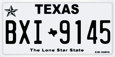 TX license plate BXI9145