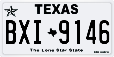 TX license plate BXI9146