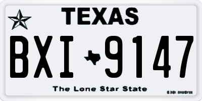 TX license plate BXI9147