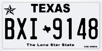 TX license plate BXI9148