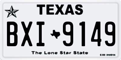 TX license plate BXI9149