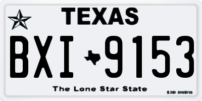 TX license plate BXI9153