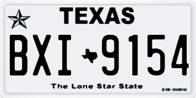 TX license plate BXI9154