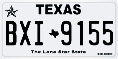 TX license plate BXI9155