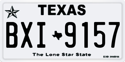 TX license plate BXI9157