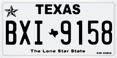 TX license plate BXI9158