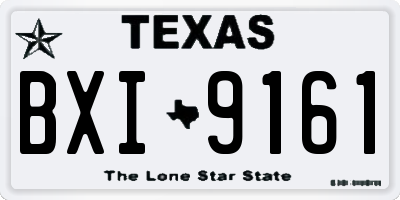 TX license plate BXI9161