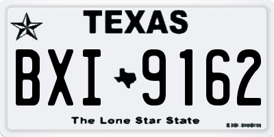 TX license plate BXI9162