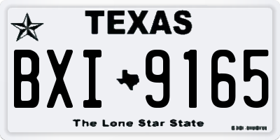 TX license plate BXI9165