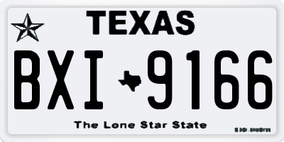 TX license plate BXI9166