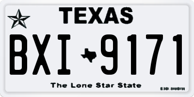TX license plate BXI9171