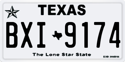TX license plate BXI9174