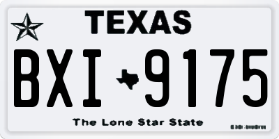 TX license plate BXI9175