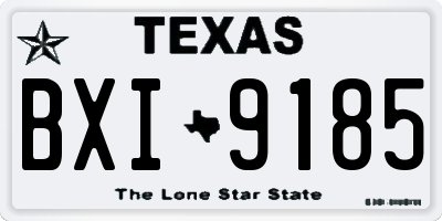 TX license plate BXI9185