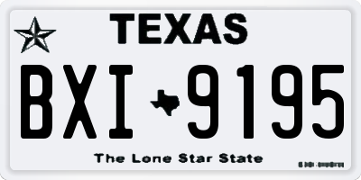 TX license plate BXI9195