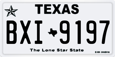 TX license plate BXI9197