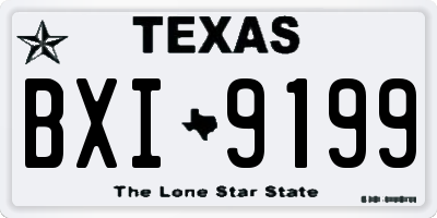 TX license plate BXI9199