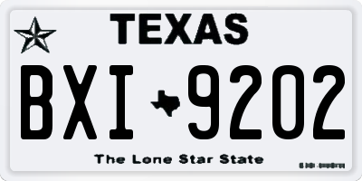 TX license plate BXI9202