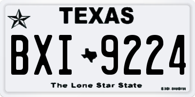 TX license plate BXI9224