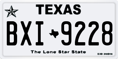 TX license plate BXI9228