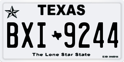 TX license plate BXI9244