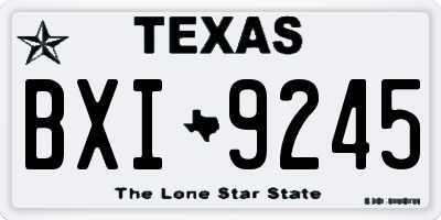 TX license plate BXI9245