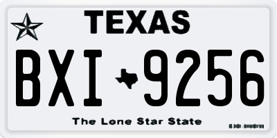 TX license plate BXI9256