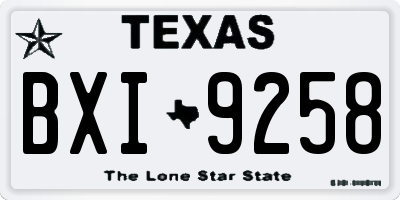 TX license plate BXI9258