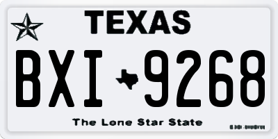 TX license plate BXI9268