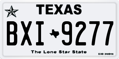 TX license plate BXI9277
