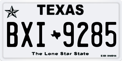 TX license plate BXI9285