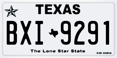 TX license plate BXI9291