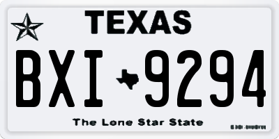 TX license plate BXI9294