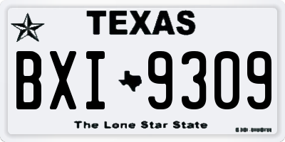 TX license plate BXI9309