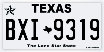 TX license plate BXI9319