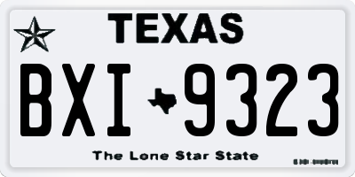 TX license plate BXI9323