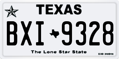 TX license plate BXI9328