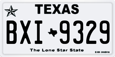 TX license plate BXI9329