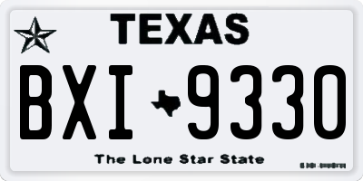 TX license plate BXI9330