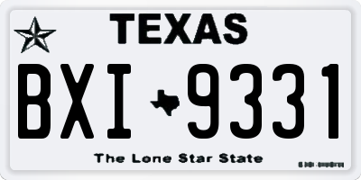 TX license plate BXI9331