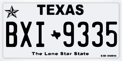 TX license plate BXI9335