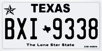TX license plate BXI9338