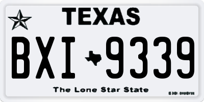 TX license plate BXI9339