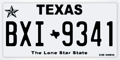 TX license plate BXI9341