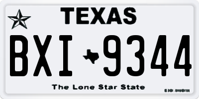 TX license plate BXI9344