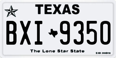 TX license plate BXI9350