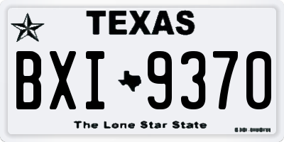 TX license plate BXI9370