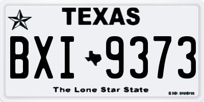 TX license plate BXI9373
